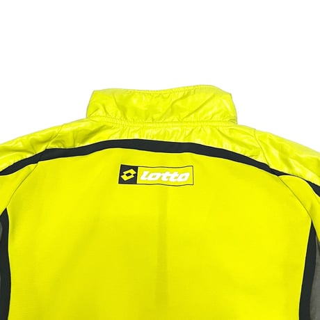 【USED】00's Lotto HALF ZIP PULLOVER JACKET NEON YELLOW