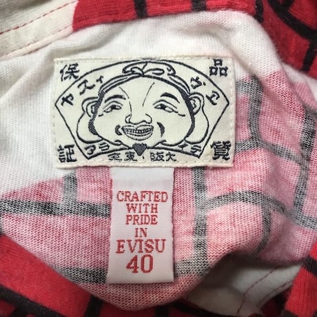 【USED】90'S EVISU L/S POLO SHIRT