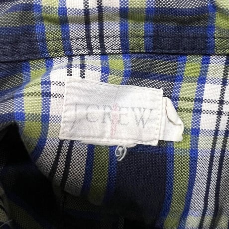 【USED】90'S-00'S J.CREW PULLOVER CHECK B.D. SHIRT