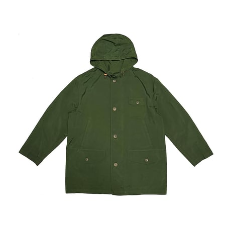 【USED】90's Henry Cotton's Dark Green Nylon Hooded Field Jacket