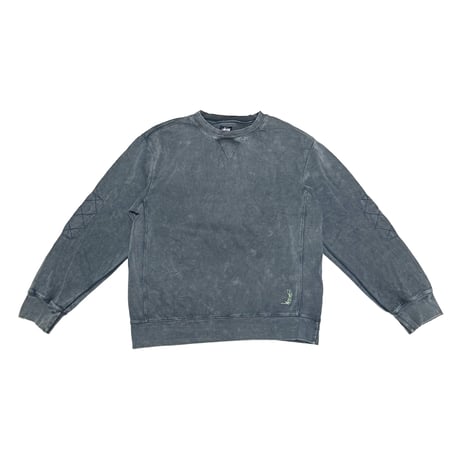 【USED】90's-00's STUSSY Pigment Dyed Sweatshirt Fade Grey