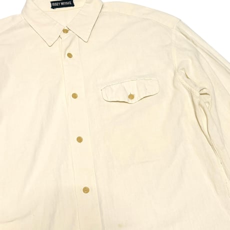 【USED】90's ISSEY MIYAKE FLAP POCKET SHIRT
