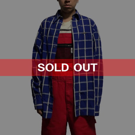 【USED】90'S CALVIN KLEIN JEANS LATTICE CHECK SHIRT