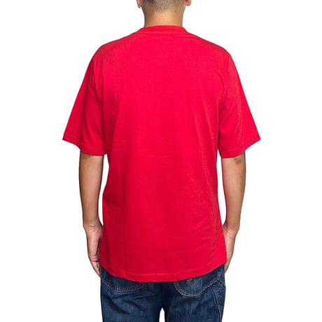 【DEAD STOCK】90's Walt Disney World MICKEY EMBROIDERED T-SHIRT RED