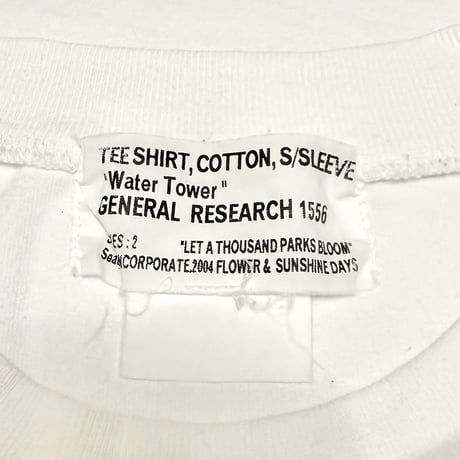 【USED】00s General Research 2004 Flower & Sunshine Days Water Tower T-SHIRT