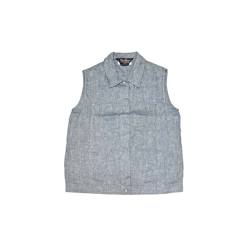 USED】00s Max Mara WEEKEND LINE LINEN N/S SHIRT