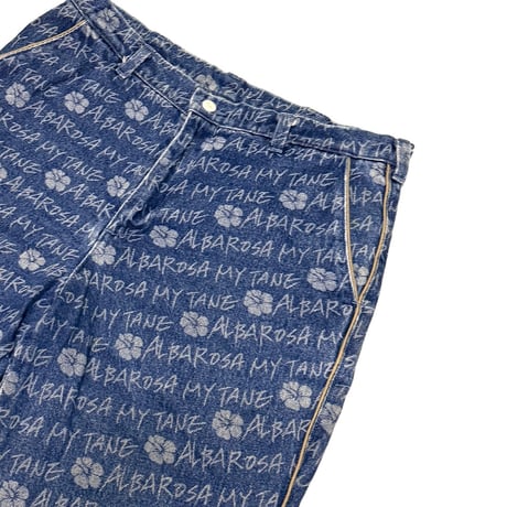 【USED】00's ALBA ROSA MY TANE All-Over Print Denim Shorts