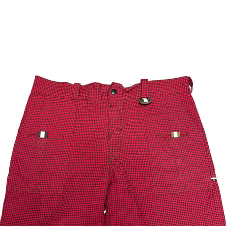 【USED】90's Maharishi Reflective Trim Grid Tech Shorts