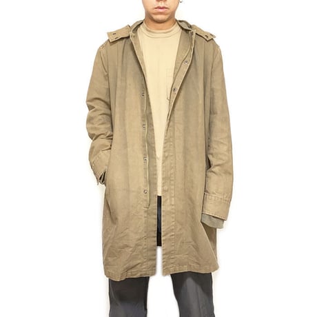 【USED】HUSSEIN CHALAYAN 2004-2005 AW  VINTAGE COTTON COAT with PILOT CAP