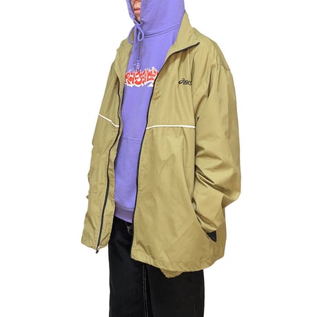 【USED】90'S-00'S OLD ASICS DUSTY COLOR NYLON JACKET