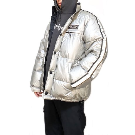 【USED】90'S-00'S DKNY ACTIVE TECH DOWN JACKET SILVER