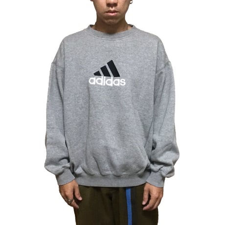 【USED】90'S ADIDAS EMBROIDERED LOGO SWEATSHIRT