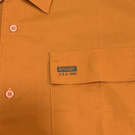 【DEAD STOCK】00'S STUSSY ORANGE SHIRT