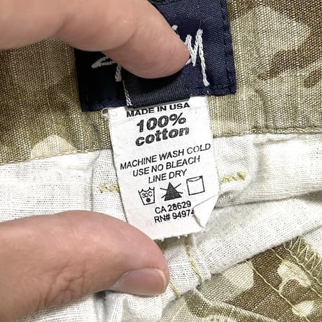 【USED】90'S STUSSY  CAMO CARGO SHORTS