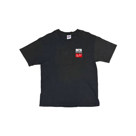【USED】90's MEN IN BLACK x Ray-Ban Logo Embroidered T-shirt