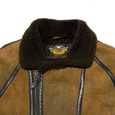 【USED】90'S HARLEY DAVIDSON SHEEPSKIN RAIDERS JACKET