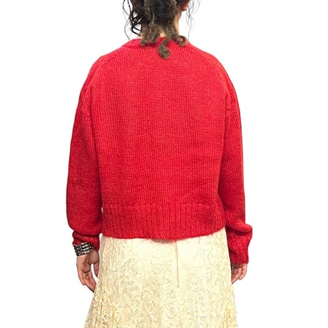 【USED】90's OLD GAP MOHAIR CARDIGAN RED