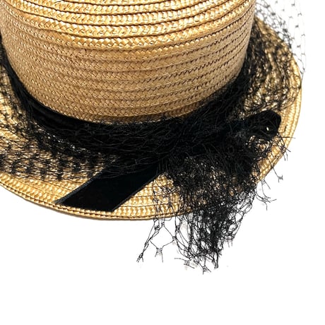 【USED】LATE 1800's VICTORIAN STRAW HAT