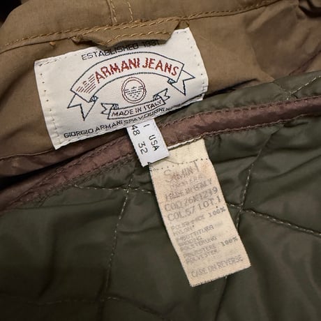 【USED】90's ARMANI JEANS M-51 Type Fishtail Parka Brown Made in Italy