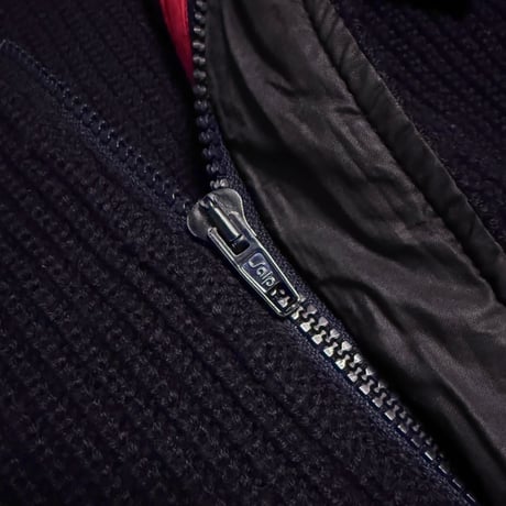 【USED】80's Italian Ribbed Knit Vest with Nylon Trim