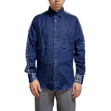 【USED】CHRISTOPHER SHANNON DENIM × CHECK SHIRT