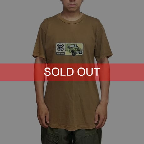 【USED】90's-00's STUSSY HUMMER T-SHIRT
