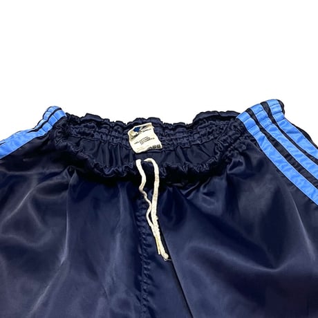 【USED】80's adidas RUNNING POLY SHORTS NAVY MADE IN WEST-GERMANY