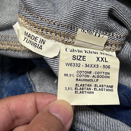 【USED】90's-00's EURO CK Calvin Klein Jeans DENIM JACKET