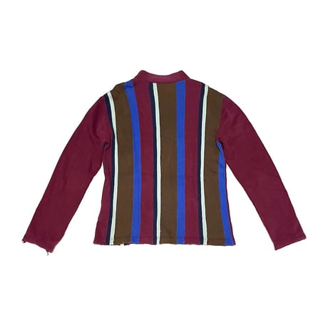 【USED】00's COMME des GARCONS HOMME PLUS STRIPE PATCHWORK SWEATSHIRT