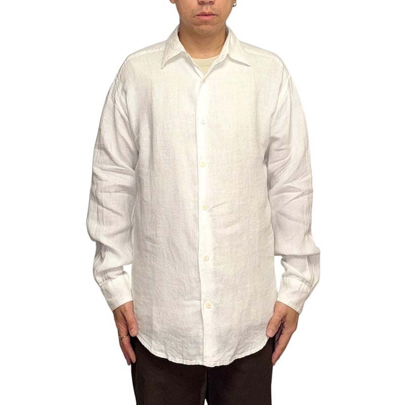 USED】90's BANANA REPUBLIC Irish Linen Shirt Wh