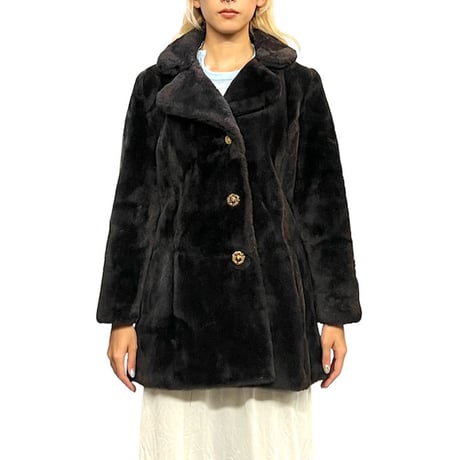 【USED】80'S FAUX FUR JACKET COAT