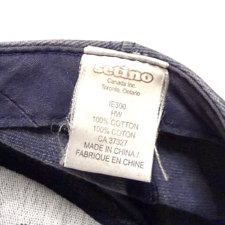 【USED】90's PEUGEOT Embroidered Logo Cap Faded French Blue
