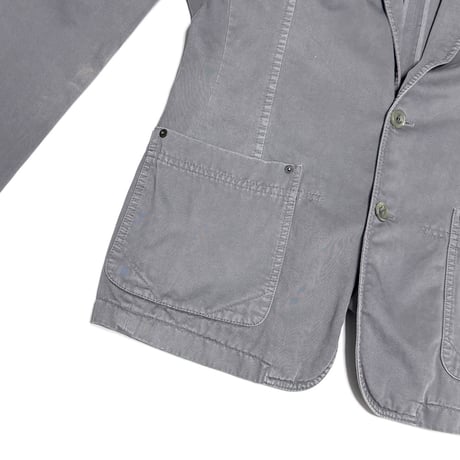 【USED】00's D&G DOLCE & GABBANA Washed Gray Cotton Tailored Jacket