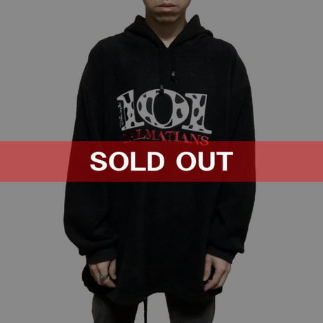 【USED】90'S 101 DALMATIANS FLEECE HOODIE