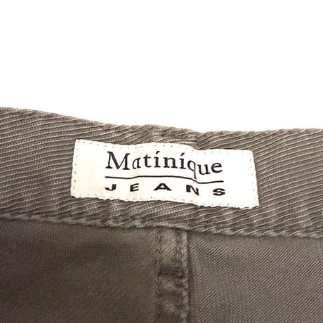 【USED】90's-00's Matinique Jeans Bias-Twill Wide Work Trousers