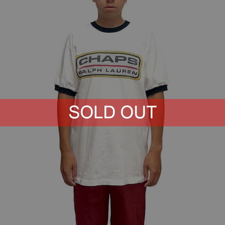 【USED】90'S CHAPS RALPH LAUREN RINGER T-SHIRT