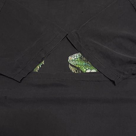 【USED】90's San Diego Zoo GREEN IGUANAS T-SHIRT