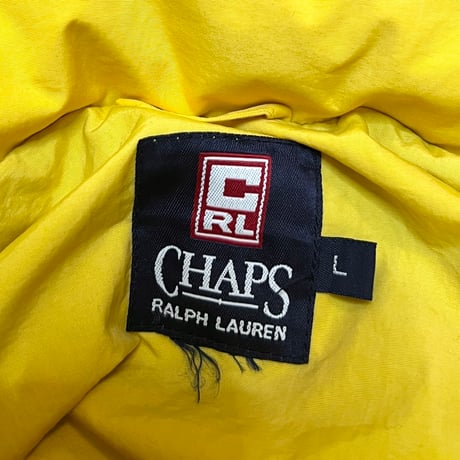 【USED】90's CHAPS RALPH LAUREN HALF ZIP PULLOVER JACKET YELLOW