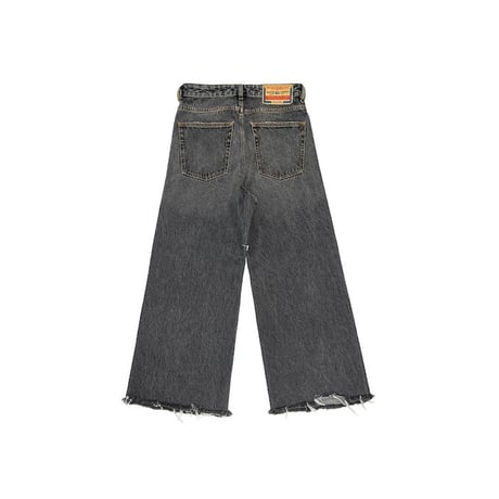 【USED】00'S DIESEL CUT-OFF BUGGY DENIM PANTS BLACK