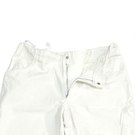 【DEAD STOCK】HELMUT LANG 1998 AW WHITE MOLESKIN BIKER PANTS