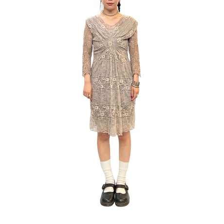 【USED】00's SEPIA FAIRY GRUNGE LACE DRESS