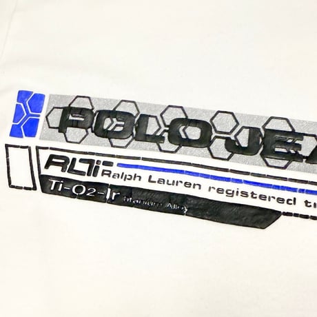 【USED】00's POLO JEANS CO. RALPH LAUREN "RL Ti"  Y2K Tech Skate Graphic T-shirt