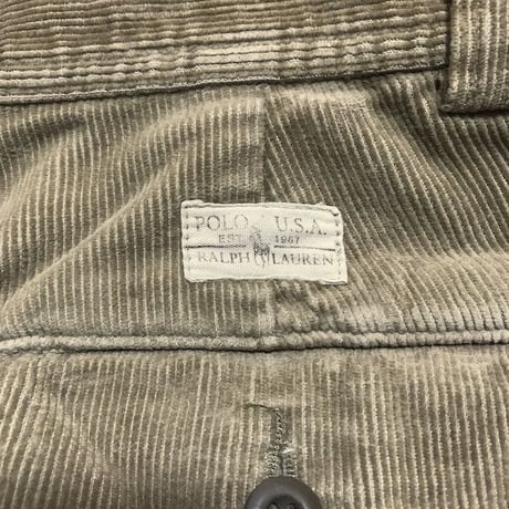 【USED】90'S POLO BY RALPH LAUREN CORDUROY CARGO SHORTS