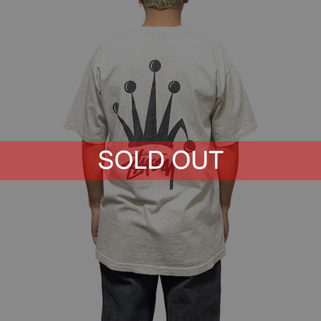 【USED】90'S OLD STUSSY CROWN T-SHIRT