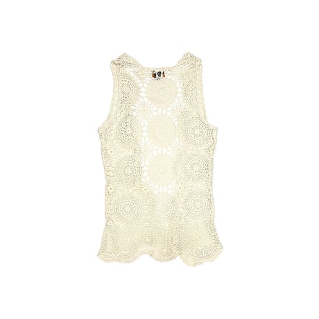 【USED】90s Miss DAISY U.S.A. CROCHET KNIT VEST