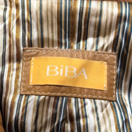 【USED】00's BIBA LAMB ZIP LEATHER JACKET