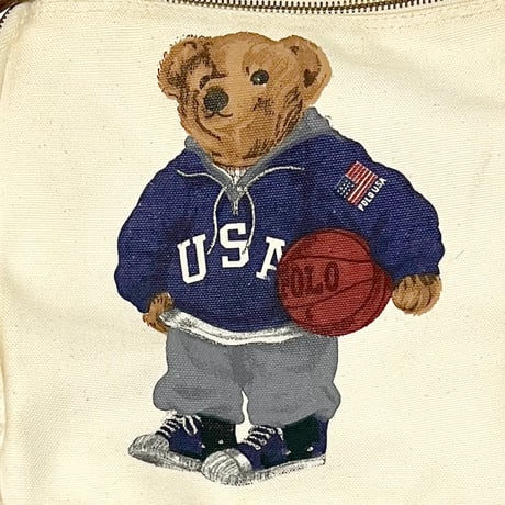 【USED】90's Ralph Lanuren POLO BEAR CANVAS BACKPACK