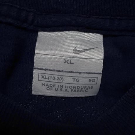 【USED】00's NIKE Tech Graphic Long Sleeve T-shirt Navy
