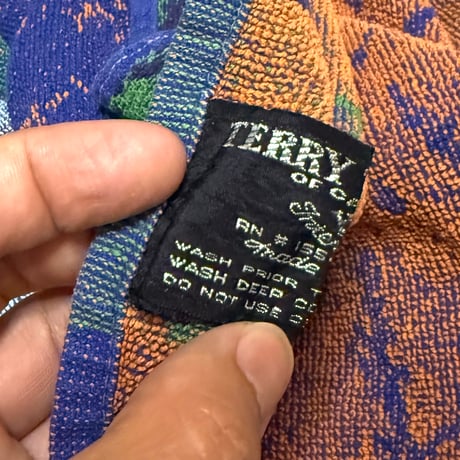 【USED】70's Terry Treasure of California BEACH TOWEL
