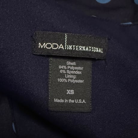 【USED】00's MODA INTERNATIONAL Polka Dot Square Neck Tank Made in USA